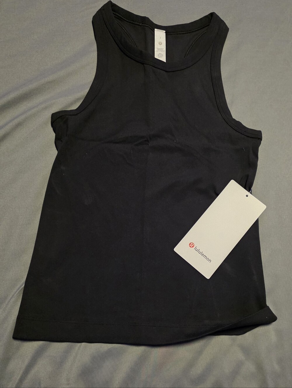 lululemon Align Waist Length Racerback Size 2 Black New